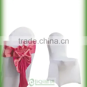 Hot Sale White Spandex Chair Cover With Bowknot thumbnail-1