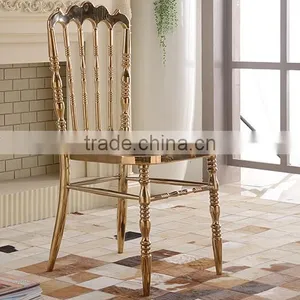 Quality Polished Titanium Golden Stainless Steel Luxury Modern Chiavari Chair LQ-SSC001T thumbnail-1