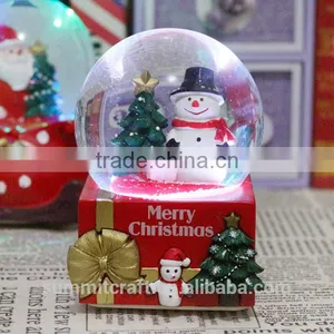 Christmas Promotional Gift 2016 Resin Snowman Snow Globe thumbnail-6