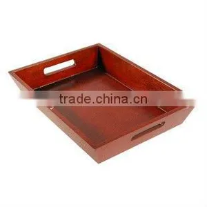 Hot Sale Cheap Wooden Food Tray Food Carrying Tray Made in China thumbnail-1