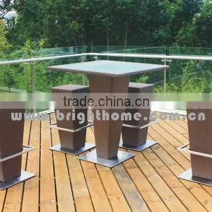 Hand Weaved Bar Set BP-909 PE Rattan Outdoor PE Wicker Products thumbnail-1