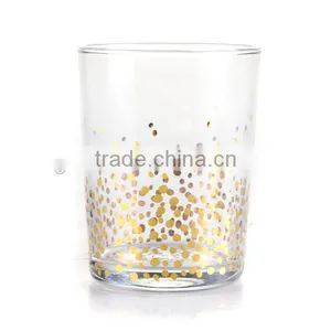 High Quality Wine Glass and Water Glass Set With Golden Decal thumbnail-4