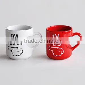 Heart Shape Ceramic Coffee Mug,stoneware With Decal thumbnail-1