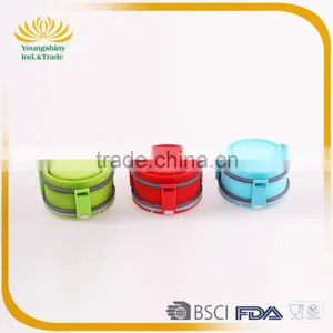 Silicone Collapsible Tiffin Lunch Box thumbnail-3