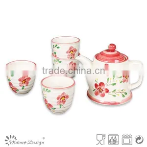 Hot Sale Tea Set With Hand Printing Japanese Style Stoneware Tea Set thumbnail-4