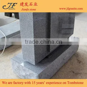 Light Gray Granite Polished Blank Double Funeral Tombstones thumbnail-3