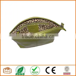 Leather Cosmetic Pouch Green thumbnail-3