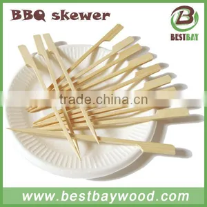 Factory Direct Sell Flag Shape Bamboo Paddle Skewer 15cm thumbnail-1