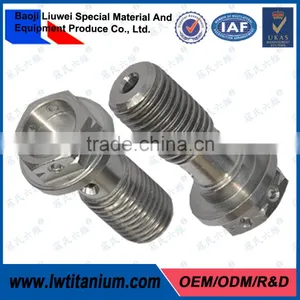 Polished Gr5 M10*23 Titanio Banjo Bolt by LIUWEI thumbnail-1