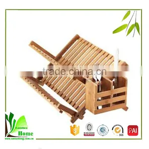China Wholesale Custom Bamboo Roll-up Dish Drying Rack thumbnail-4