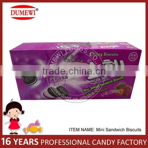 160g Mini Black Strawberry Sandwich Biscuits thumbnail-1