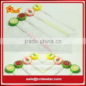 Fluorescence Light Handmade Flat Fruit Lollipop thumbnail-1