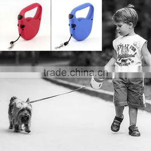 One-handed With Lock Retractable Pet Etendable Leash Lead for Dogs Cats Small Medium Large 3M Red Black Pink High Quality thumbnail-1