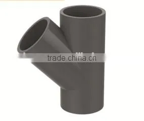 HIGH QUANLITY SKEW TEE OF PVC GB PN16 INDUSTRIAL PRESSURE PIPES & FITTINGS FOR WATER SUPPLY thumbnail-1