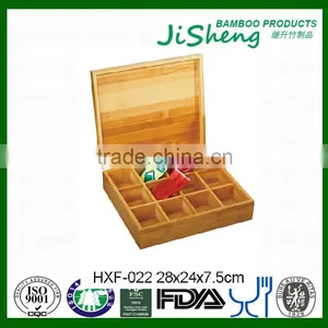 FDA Certificate Natural Bamboo Storage Tea Box thumbnail-1