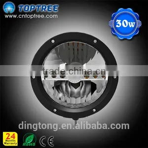 7inch Round Headlight 4x4 Projector Halos Led Motorcycle Headlamps thumbnail-1