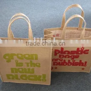 Screen Printing Jute Handbag, Shopping Bag thumbnail-2