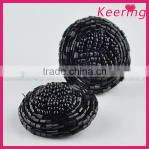2016 New Arrival Black Custom Beaded Decorative Buttons for Clothing WBKA-300 thumbnail-4