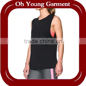 OEM Moisture Wicking Breathable Dropped Armholes Tank Top Women,Custom Stringer Tank Top,tank Top Manufacturer. thumbnail-1