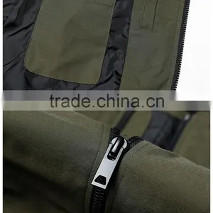 Polycotton Mens Jacket With Sleeve Zipper Fashion Varsity Jacket Plain Baseball Jacket thumbnail-6