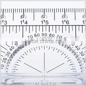 Transparent Plastic Multi-Purpose Rolling Ruler With Protractor For Scaling thumbnail-6