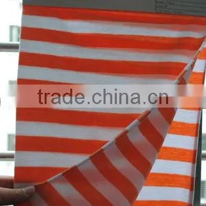 Orange and Whtie Striped Fabric,100% Cotton Single Jersey thumbnail-5