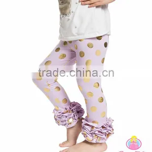 New Design Wholesale Cotton Ruffle Icing Pants for Baby Girls thumbnail-3