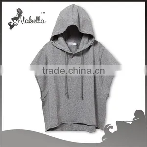 Wholesale Women's Solid Color T-shirt Hoodie With Hood thumbnail-3