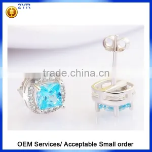 Factory Top Sale 925 Sterling Silver AAA Zircon Earrings With Stud thumbnail-3
