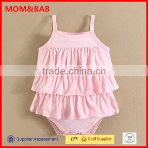 Plain Latest Summer Design 100% Cotton Top Quality Fashion Romper Dress thumbnail-1