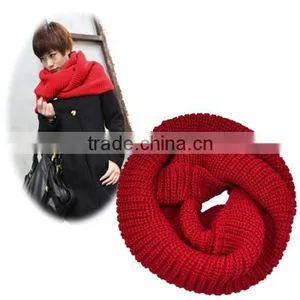 Winter Lady Warmer Knitting Loop Hood Neck Circle Cowl Wool Scarf 8016 thumbnail-6