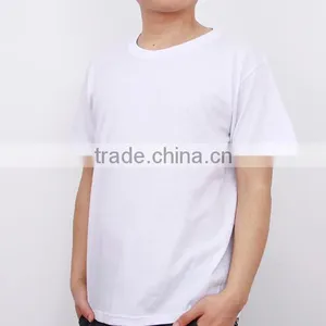 China Factory Cheap 100% Cotton Weight 180gsm 21s White Plain T-shirts thumbnail-3