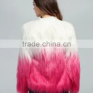 2017 Fake Fur New Autumn and Winter Women Fur Fur Coat Long Sleeves Women Sweater Coat thumbnail-2
