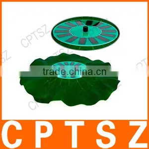 Floating Lotus Leaf Shape Solar Power Energy Decorative Waterfall Pump Fountain for Pond Birdbath Pool Garden thumbnail-1
