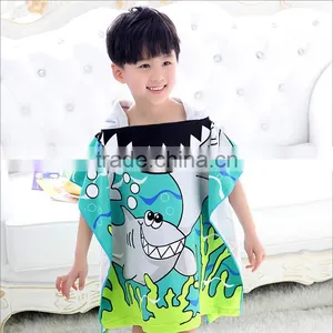 100% Polyester Sublimation Print Kids Microfiber Hooded Towels thumbnail-4