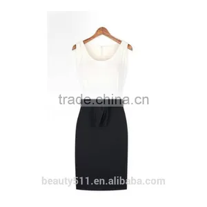 Women's Summer Striped Sleeveless Wear to Work Casual Party Pencil Dress SD73 thumbnail-1