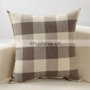 Home Grid Pillow Case Sofa Cushion Cover Custom thumbnail-4