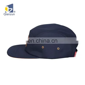 New Fashion Custom Leather Patch 5 Panle Plain Dad Hat thumbnail-3