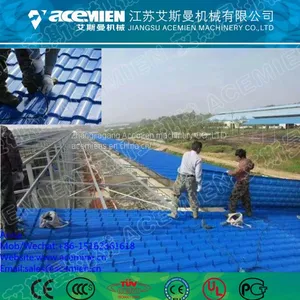 Synthetic Resin Roofing Sheet /ASA Spanish Roofing Tile /ASA Pvc Plastic Roof Tile thumbnail-1
