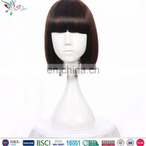 Styler Brand Sexy Ladies Cosplay Party Wigs for Sale Brown Color Short Bob Wig thumbnail-1