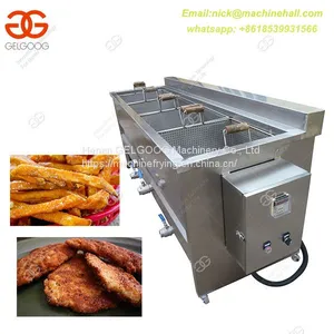 Semi Automatic Green Peas Frying Machine|Potato French Fries Fryer Machine With 4 Baskets thumbnail-1