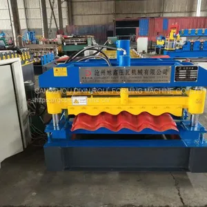 Color Steel Glazed Tile Making Machine/glaze Tile Metal Roof Roll Forming Machine thumbnail-4