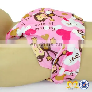 Wholesale New Fashion Adult Baby Diaper Clever Little Monkey Cloth Diapers Babies ,One Size Fits All Cloth Nappy thumbnail-2