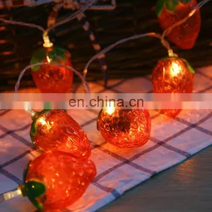 10 LED Fruit Strawberry Design Soft PVC Wire String Light thumbnail-3