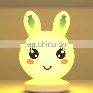 Led Rabbit Night Light USB for Children Baby Kids Gift Animal Cartoon Decorative Lamp Bedside Bedroom Living Room thumbnail-3