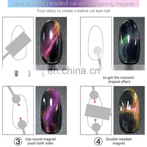 70601 New Double-headed Magnetic Plate Magnet Pen 1 PC CANNI Nail Art DIY Tool for All Magic 3D Cat Eyes Magnet Nail Gel Polish thumbnail-4
