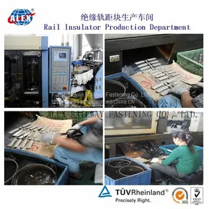 E-type Rail Nylon Insulator for Adjusting Rail Gauge and Electrically Insulating Railroad Rails thumbnail-5
