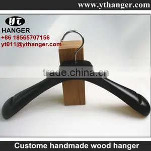 IMY-526 Black Wide Coat Hanger Wooden Display thumbnail-1