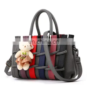 2021 Hot Selling Fashion, Colored Hand Bags Ladies Crossbody Purses Handbag Women With Free Bear/ thumbnail-2