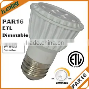 5W 350LM PAR16 Dimmable LED Flood Light Bulb ETL Approved thumbnail-1